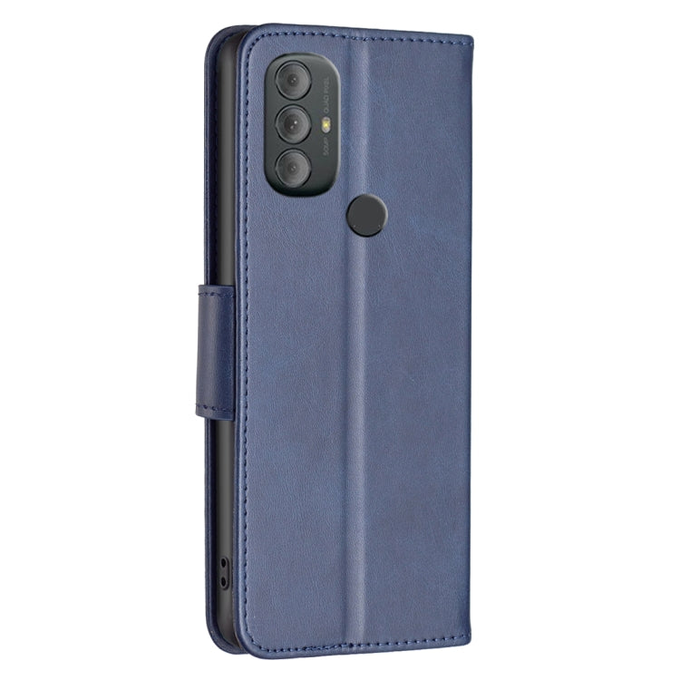 For Motorola Moto G Power 2022 Lambskin Texture Pure Color Horizontal Flip Leather Phone Case