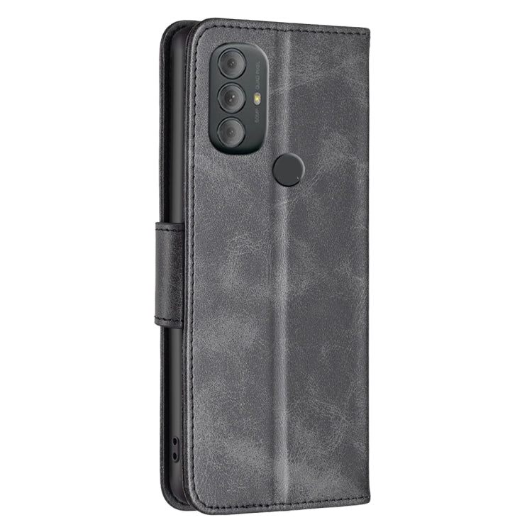 For Motorola Moto G Power 2022 Lambskin Texture Pure Color Horizontal Flip Leather Phone Case