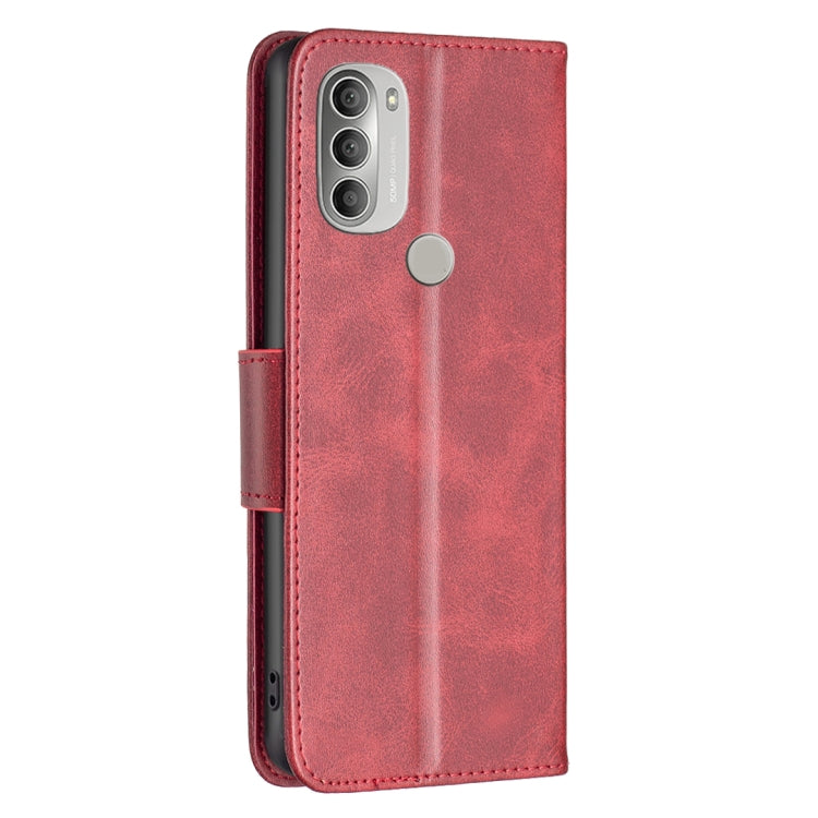 For Motorola Moto G51 5G Lambskin Texture Pure Color Horizontal Flip Leather Phone Case
