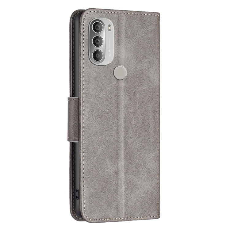 For Motorola Moto G51 5G Lambskin Texture Pure Color Horizontal Flip Leather Phone Case