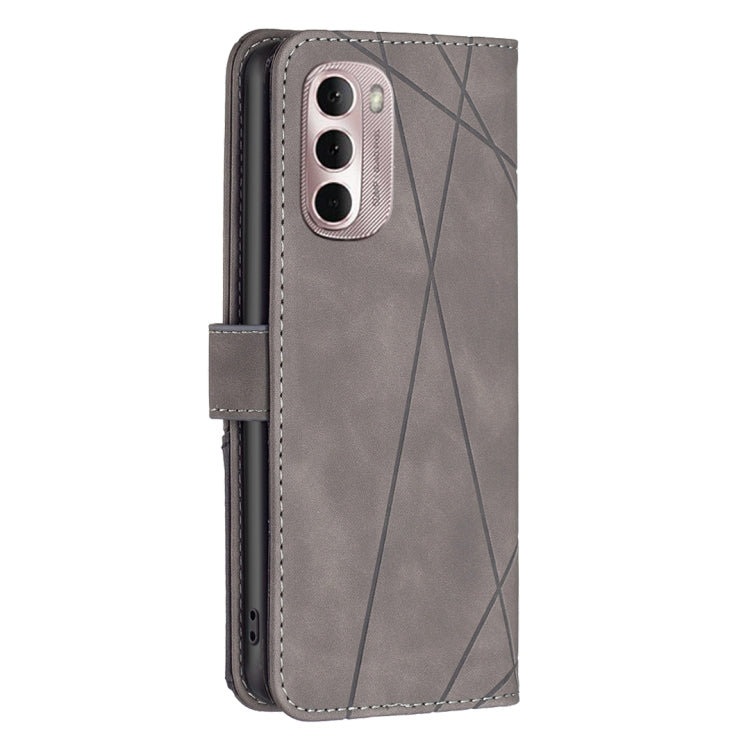 For Motorola Moto G Stylus 2022 Rhombus Texture Magnetic Buckle Horizontal Flip Leather Phone Case