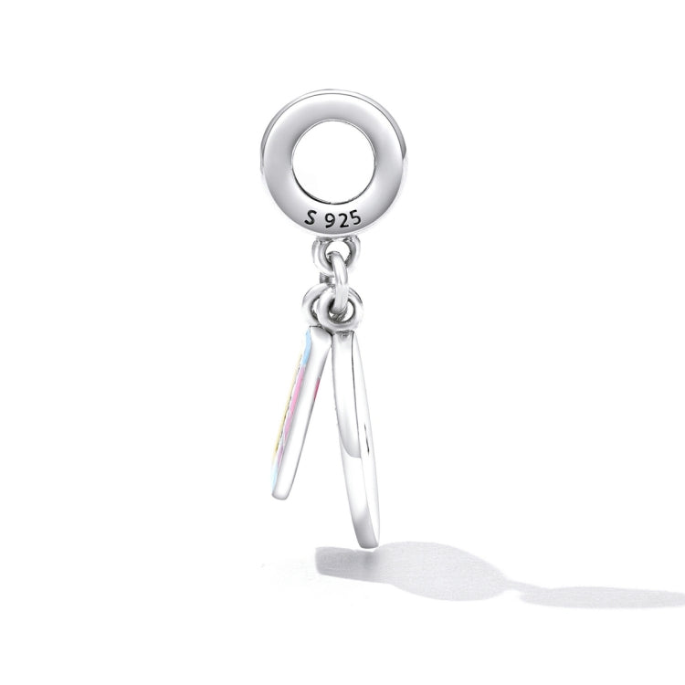 S925 Sterling Silver Tape Record Pendant DIY Bracelet Necklace Accessories