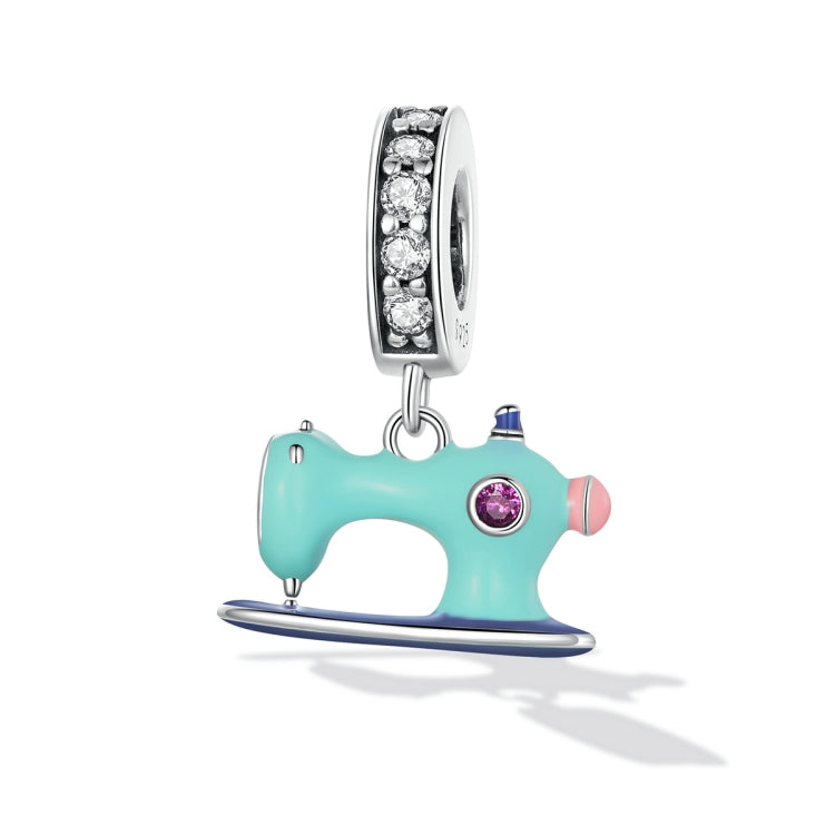 S925 Sterling Silver Sewing Machine Pendant DIY Bracelet Necklace Accessories