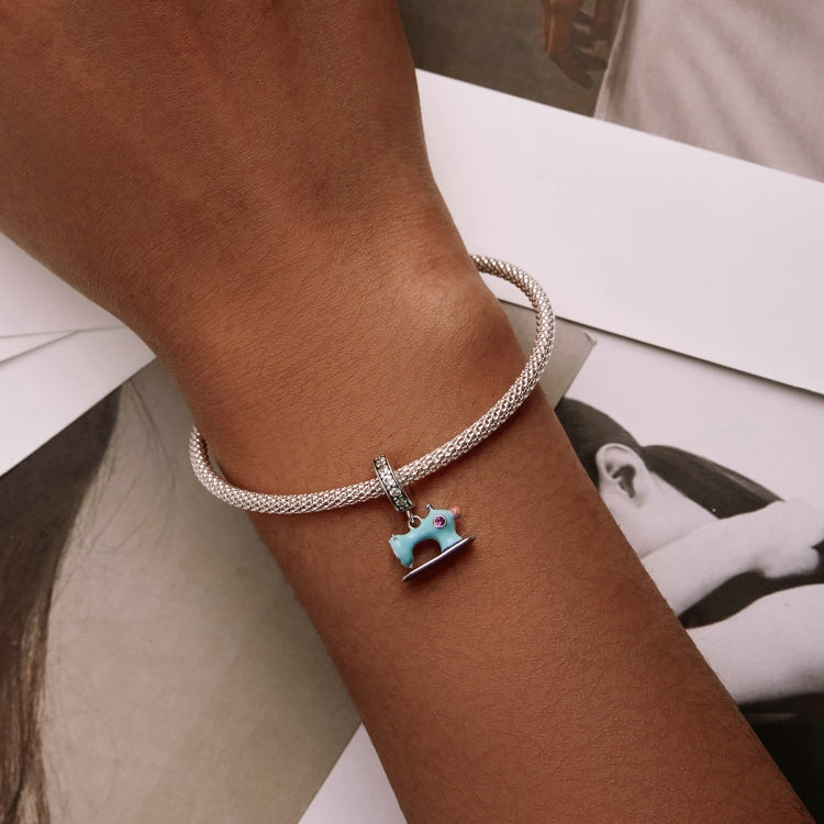 S925 Sterling Silver Sewing Machine Pendant DIY Bracelet Necklace Accessories