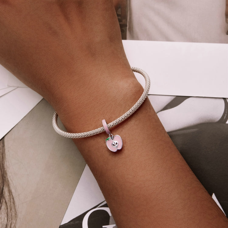 S925 Sterling Silver Little Apple Pendant DIY Bracelet Necklace Accessories
