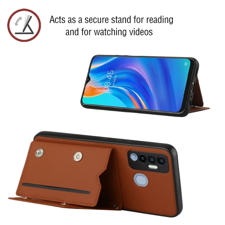 For Tecno Spark 7P Skin Feel PU + TPU + PC Phone Case