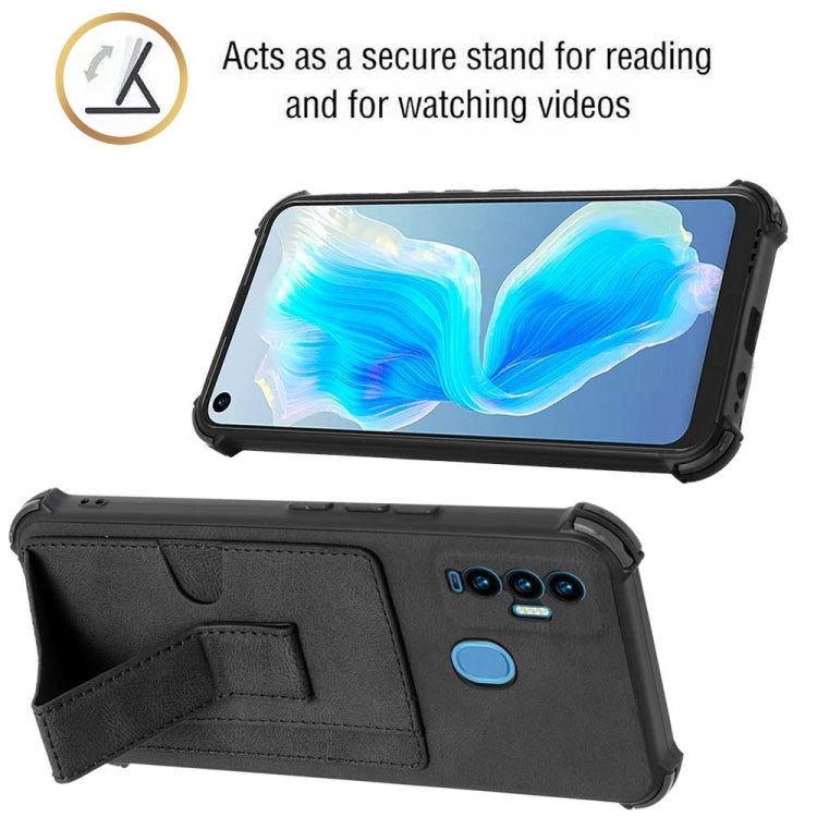 For Tecno Camon 18i Dream Holder Card Bag Shockproof Phone Case