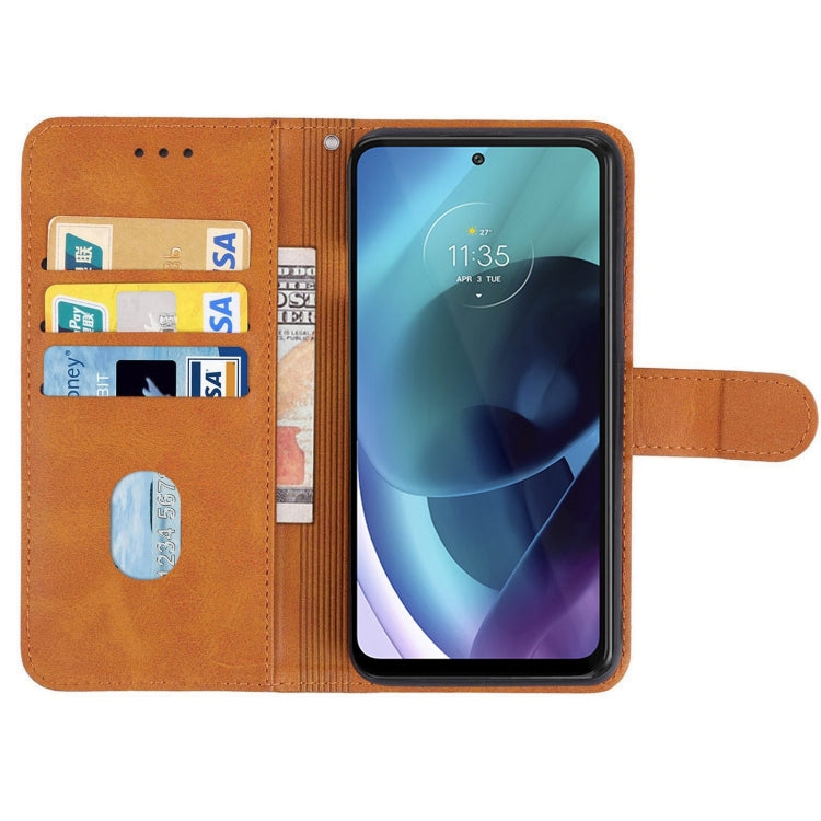 For Motorola Moto G71 5G Leather Phone Case