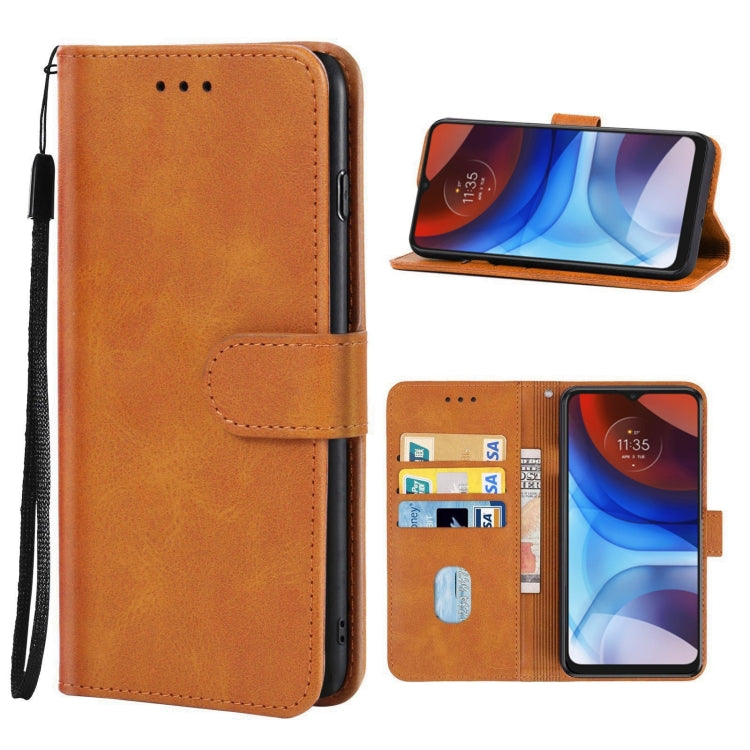 For Motorola Moto E7 Power 2021 Leather Phone Case