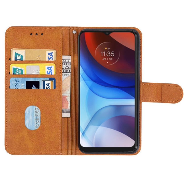 For Motorola Moto E7 Power 2021 Leather Phone Case