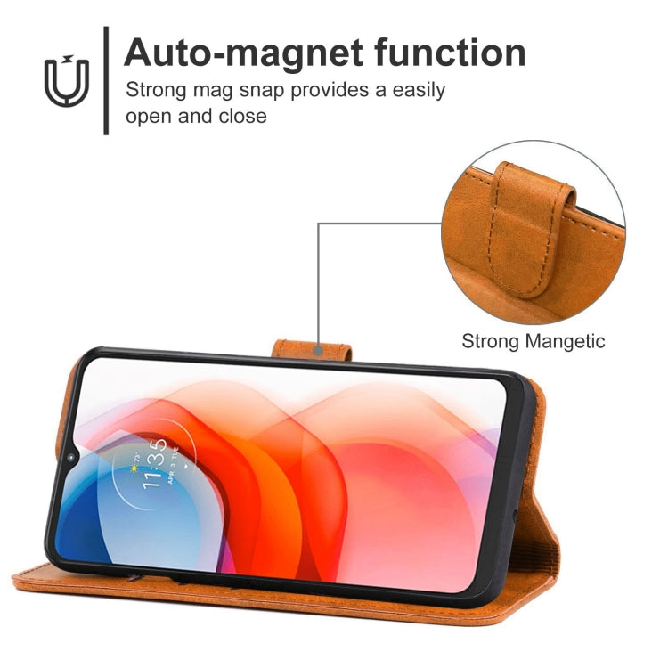 For Motorola Moto G Play 2021 Leather Phone Case
