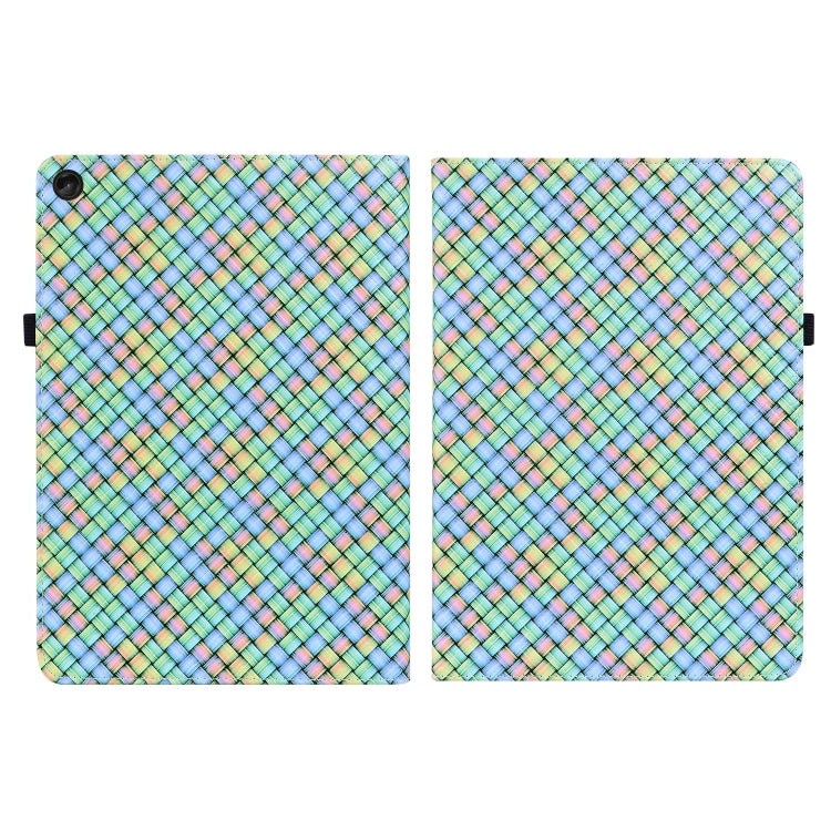 For Lenovo Tab M10 Plus 10.6 3rd Gen. Color Weave Leather Tablet Case with Holder