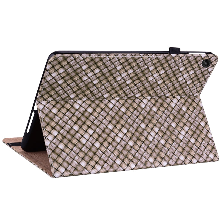 For Lenovo Tab M10 Plus 10.6 3rd Gen. Color Weave Leather Tablet Case with Holder