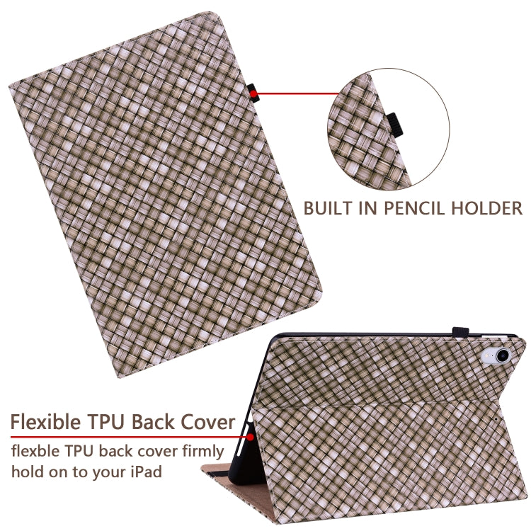 For Lenovo Tab M10 Plus 10.6 3rd Gen. Color Weave Leather Tablet Case with Holder