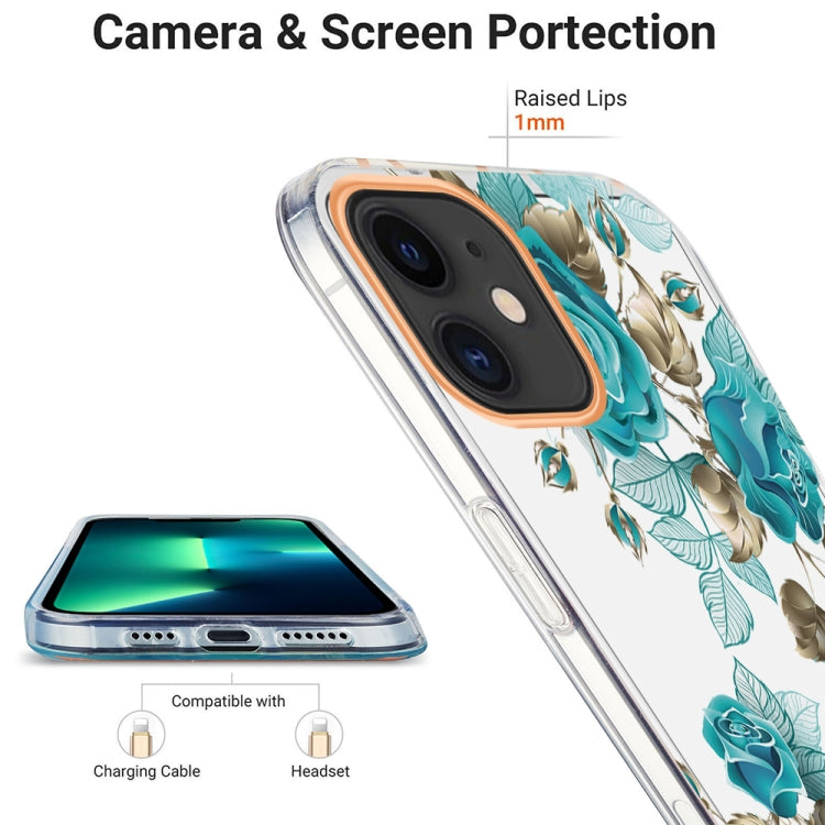 For iPhone 11 Ring IMD Flowers TPU Phone Case