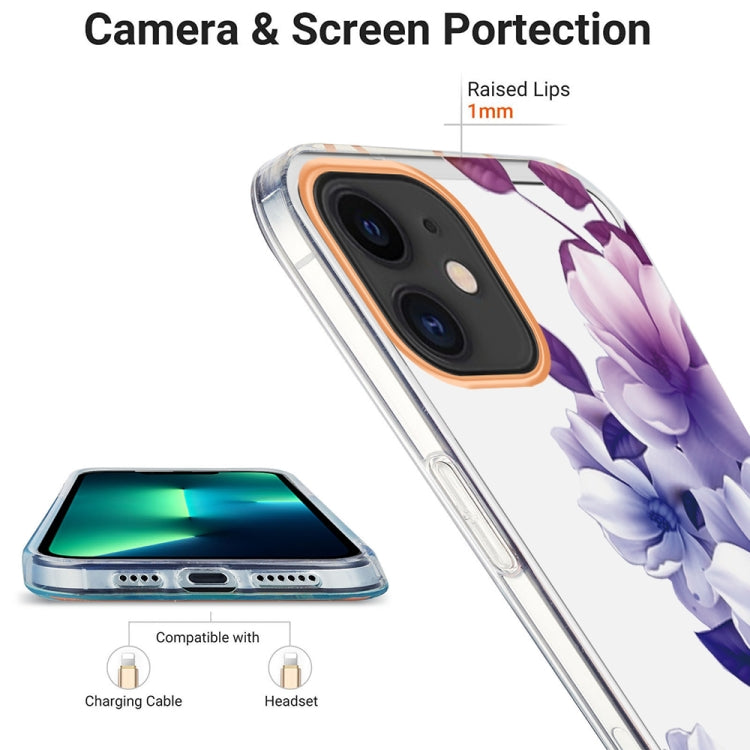 For iPhone 11 Ring IMD Flowers TPU Phone Case