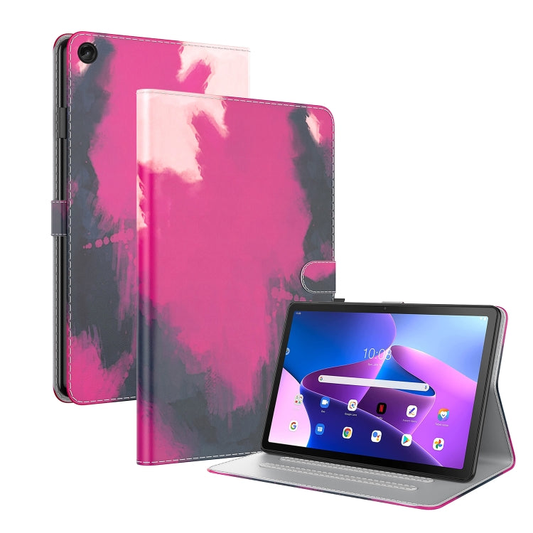 For Lenovo Tab M10 Plus 10.6 3rd Gen. Watercolor Pattern Skin Feel Magnetic Leather Tablet Case