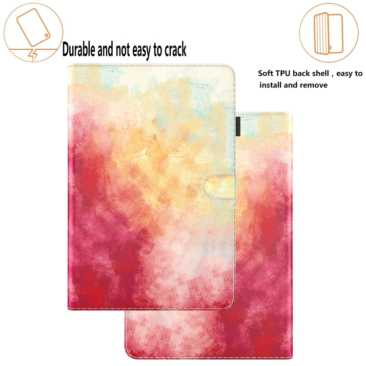 For Lenovo Tab M10 Plus 10.6 3rd Gen. Watercolor Pattern Skin Feel Magnetic Leather Tablet Case