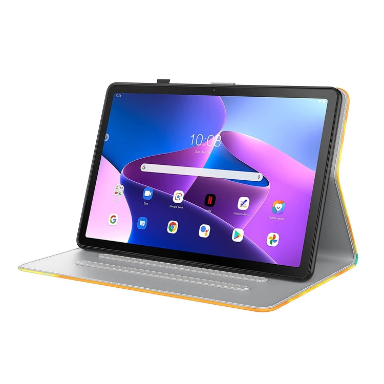 For Lenovo Tab M10 Plus 10.6 3rd Gen. Watercolor Pattern Skin Feel Magnetic Leather Tablet Case