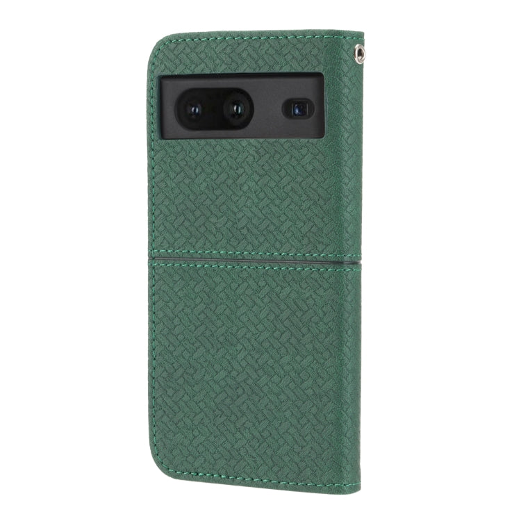 For Google Pixel 7 Woven Texture Stitching Magnetic PU Leather Phone Case