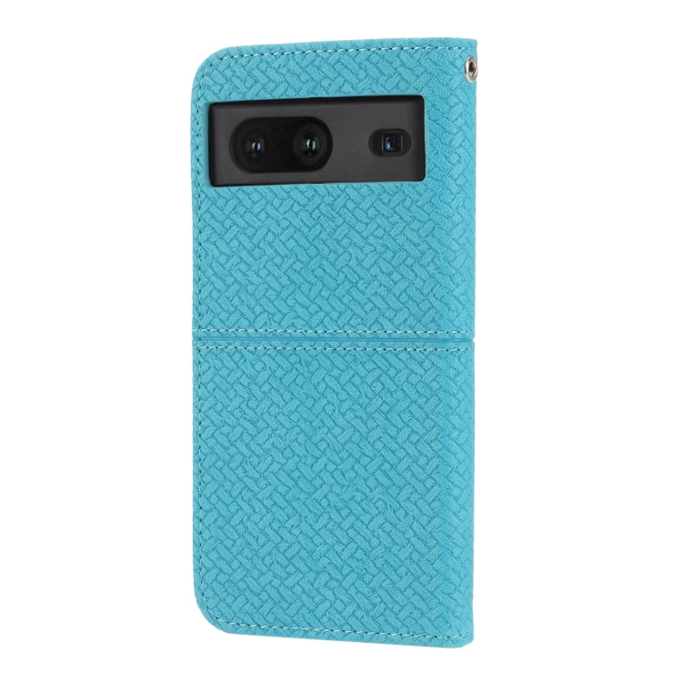 For Google Pixel 7 Woven Texture Stitching Magnetic PU Leather Phone Case