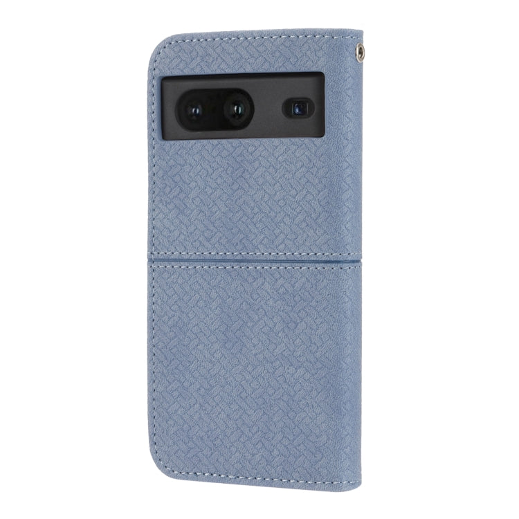 For Google Pixel 7 Woven Texture Stitching Magnetic PU Leather Phone Case