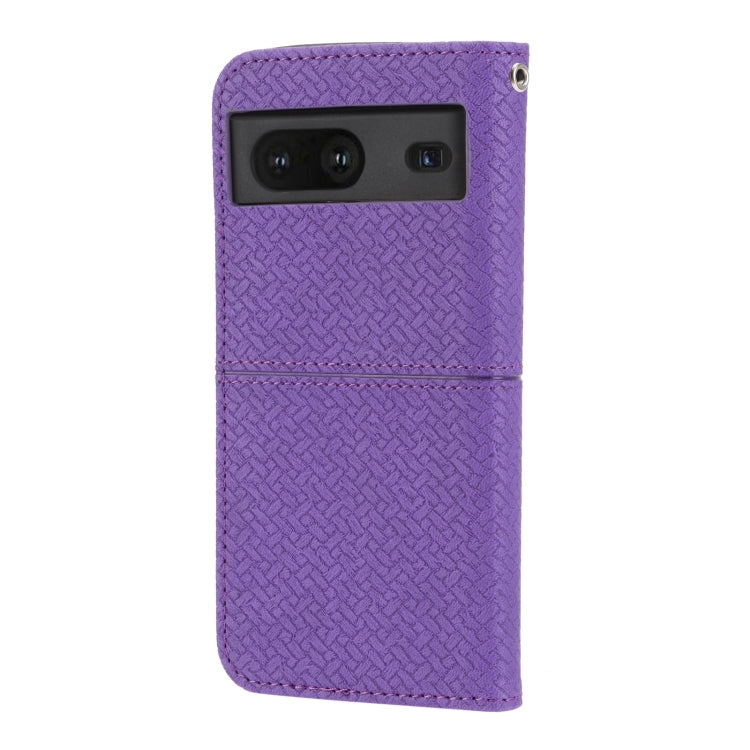 For Google Pixel 7 Woven Texture Stitching Magnetic PU Leather Phone Case