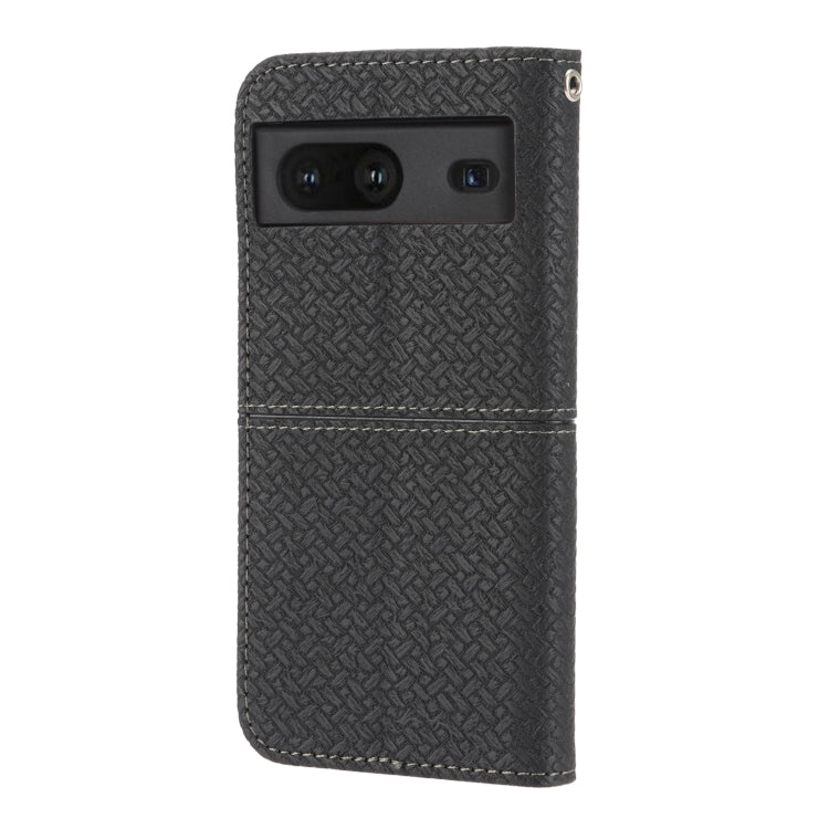 For Google Pixel 7 Woven Texture Stitching Magnetic PU Leather Phone Case