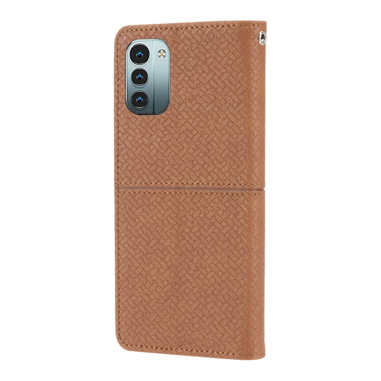 For Nokia G21 / G11 Woven Texture Stitching Magnetic PU Leather Phone Case