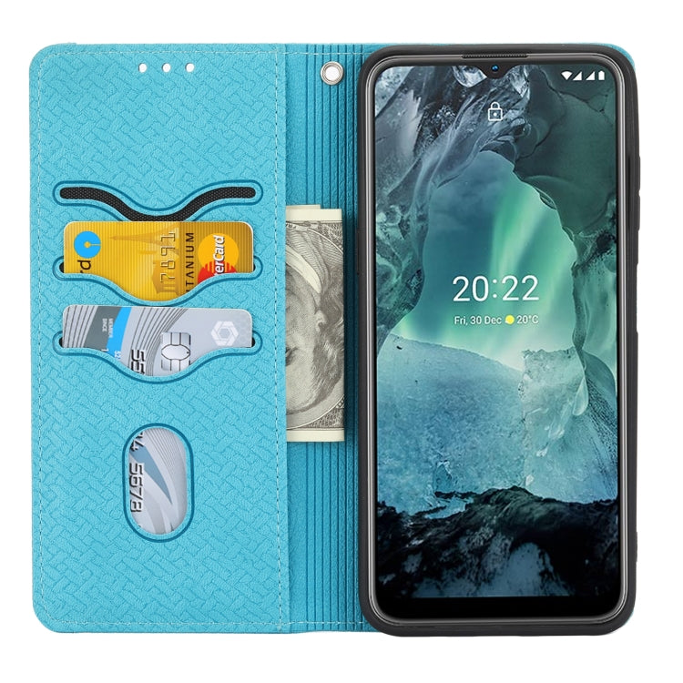 For Nokia G21 / G11 Woven Texture Stitching Magnetic PU Leather Phone Case