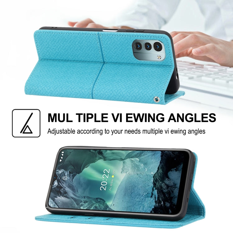 For Nokia G21 / G11 Woven Texture Stitching Magnetic PU Leather Phone Case