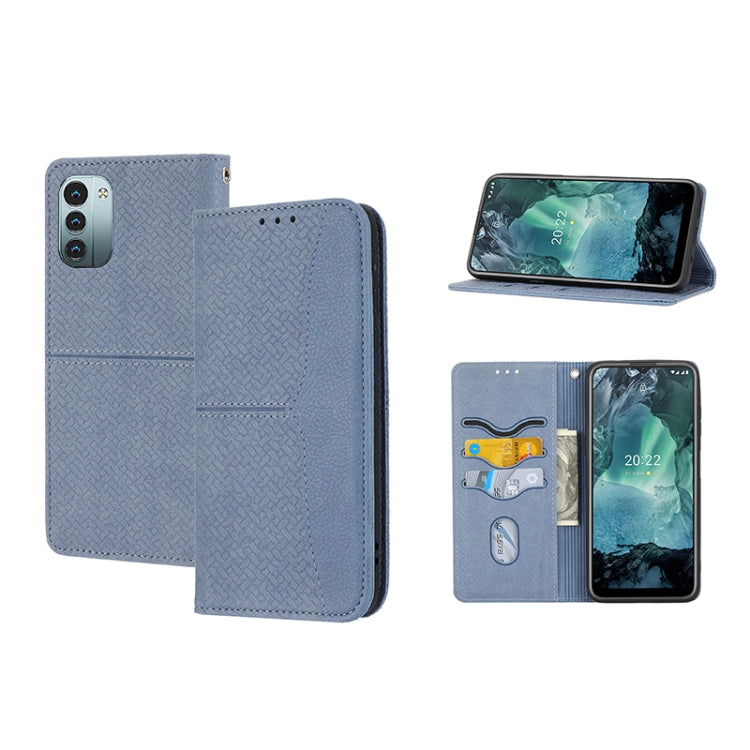For Nokia G21 / G11 Woven Texture Stitching Magnetic PU Leather Phone Case
