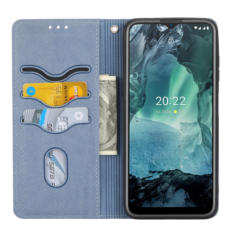 For Nokia G21 / G11 Woven Texture Stitching Magnetic PU Leather Phone Case