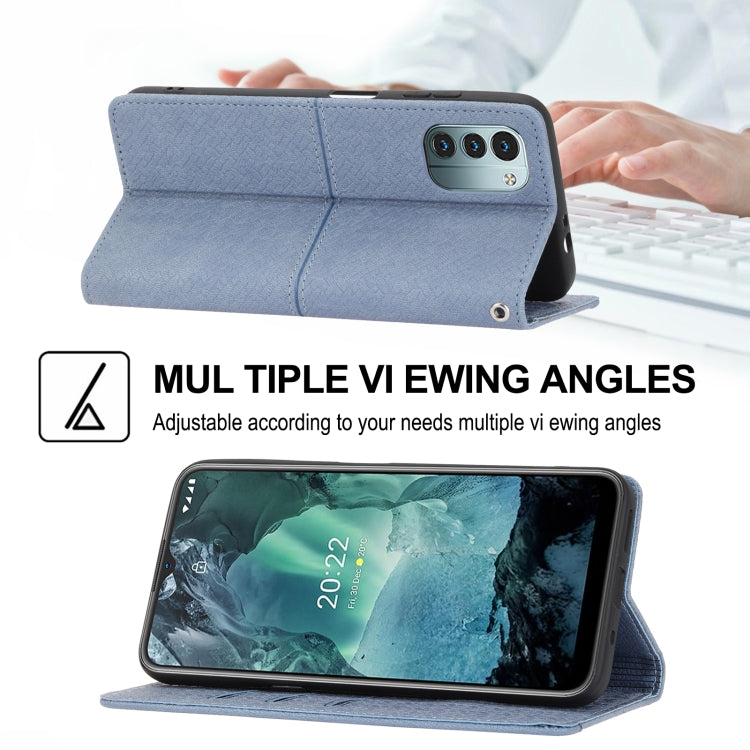 For Nokia G21 / G11 Woven Texture Stitching Magnetic PU Leather Phone Case