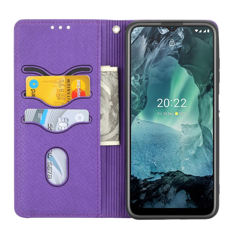 For Nokia G21 / G11 Woven Texture Stitching Magnetic PU Leather Phone Case