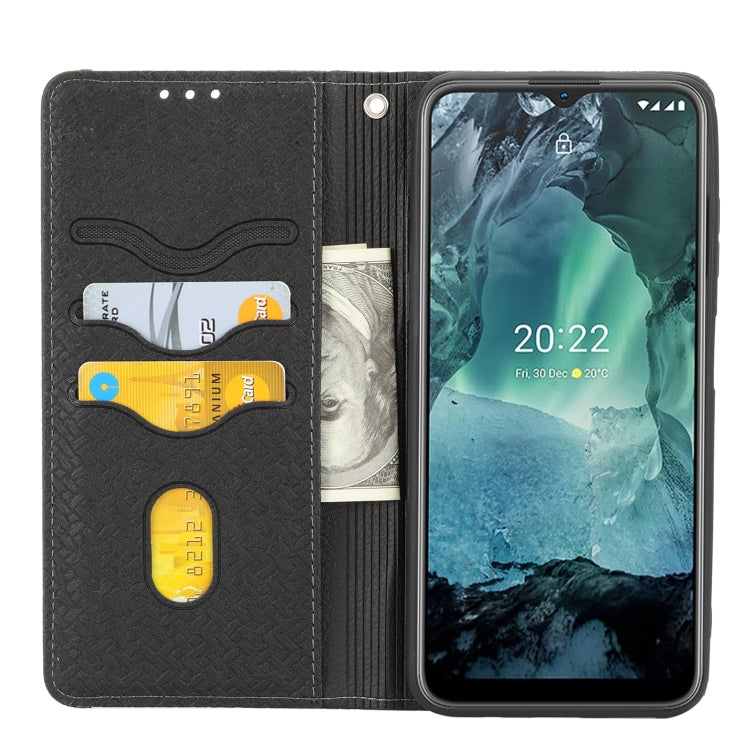 For Nokia G21 / G11 Woven Texture Stitching Magnetic PU Leather Phone Case