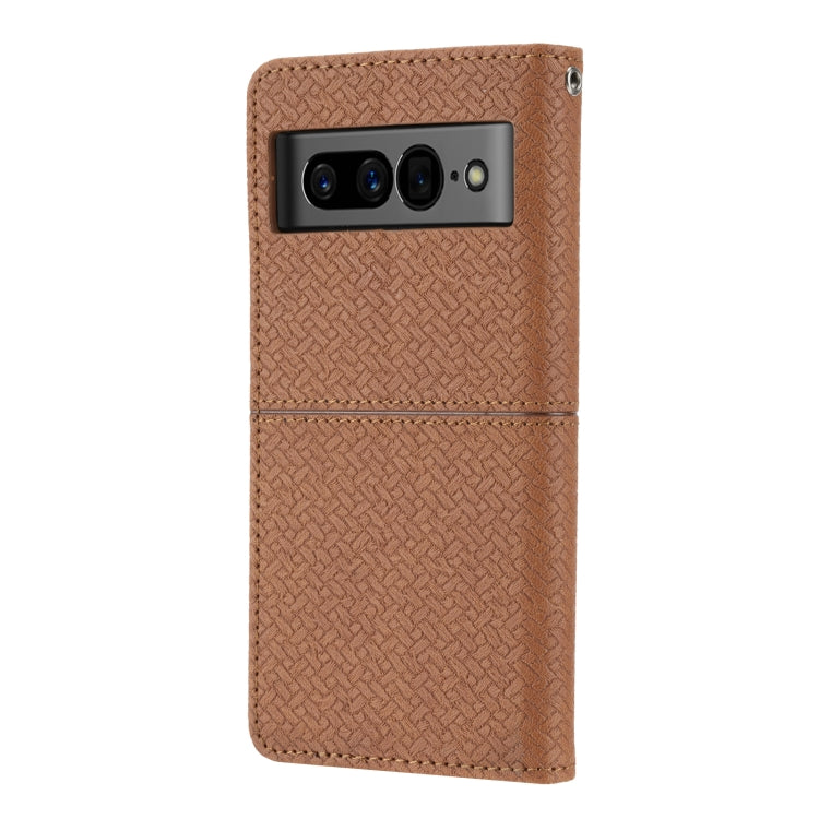 For Google Pixel 7 Pro Woven Texture Stitching Magnetic PU Leather Phone Case