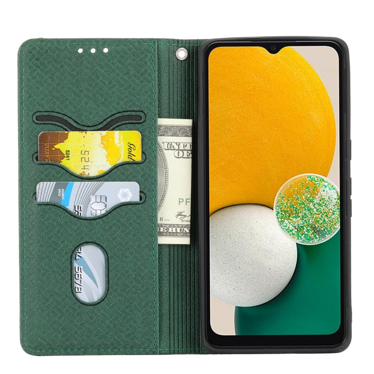 For Google Pixel 7 Pro Woven Texture Stitching Magnetic PU Leather Phone Case