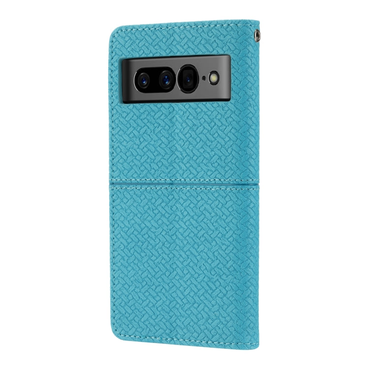 For Google Pixel 7 Pro Woven Texture Stitching Magnetic PU Leather Phone Case