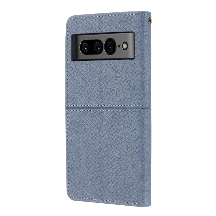 For Google Pixel 7 Pro Woven Texture Stitching Magnetic PU Leather Phone Case
