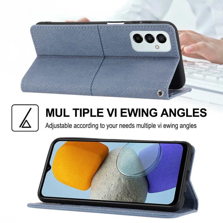 For Samsung Galaxy M23 / F23 5G Japanese Version Woven Texture Stitching Magnetic PU Leather Phone Case