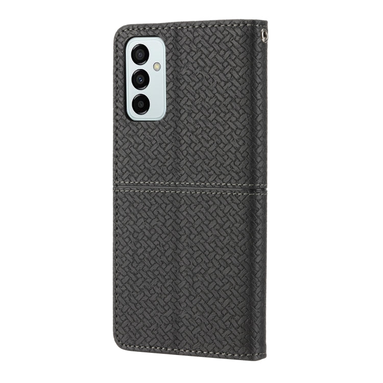 For Samsung Galaxy M23 / F23 5G Japanese Version Woven Texture Stitching Magnetic PU Leather Phone Case