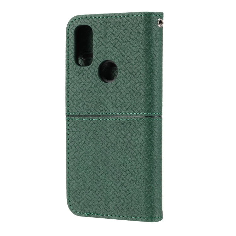 For Kyocera Android One S9 / Digno Sanga Edition Woven Texture Stitching Magnetic PU Leather Phone Case