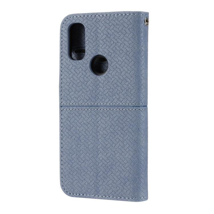 For Kyocera Android One S9 / Digno Sanga Edition Woven Texture Stitching Magnetic PU Leather Phone Case