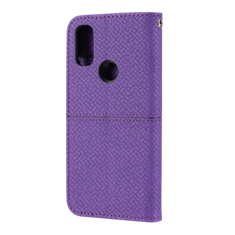 For Kyocera Android One S9 / Digno Sanga Edition Woven Texture Stitching Magnetic PU Leather Phone Case