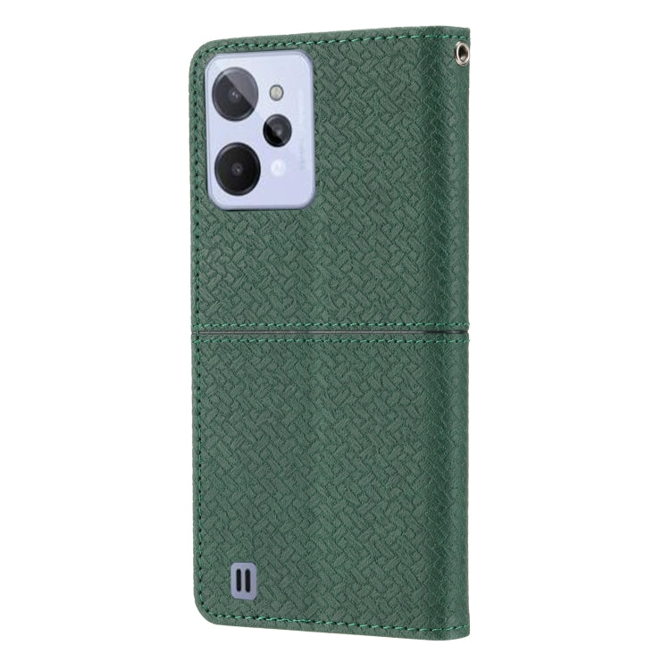 For OPPO Realme C31 4G Global Woven Texture Stitching Magnetic PU Leather Phone Case