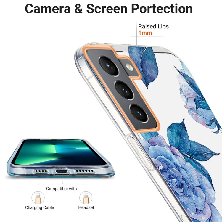 For Samsung Galaxy S22+ 5G Ring IMD Flowers TPU Phone Case