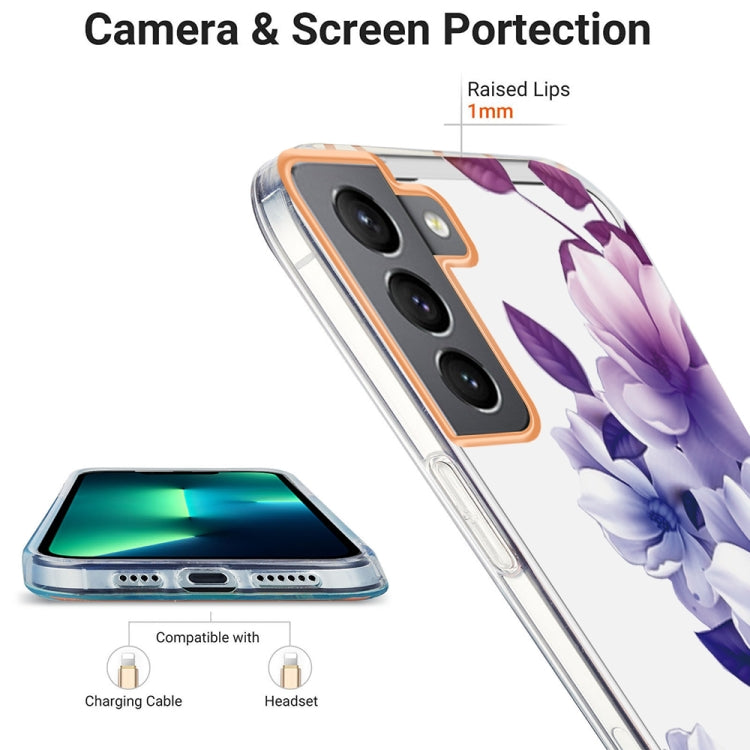 For Samsung Galaxy S22+ 5G Ring IMD Flowers TPU Phone Case