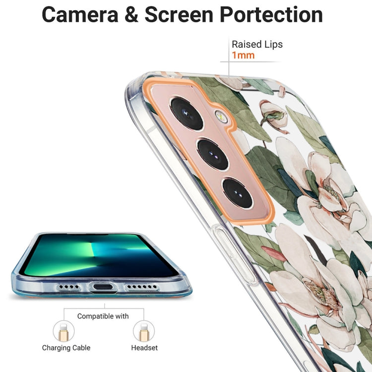 For Samsung Galaxy S21 5G Ring IMD Flowers TPU Phone Case