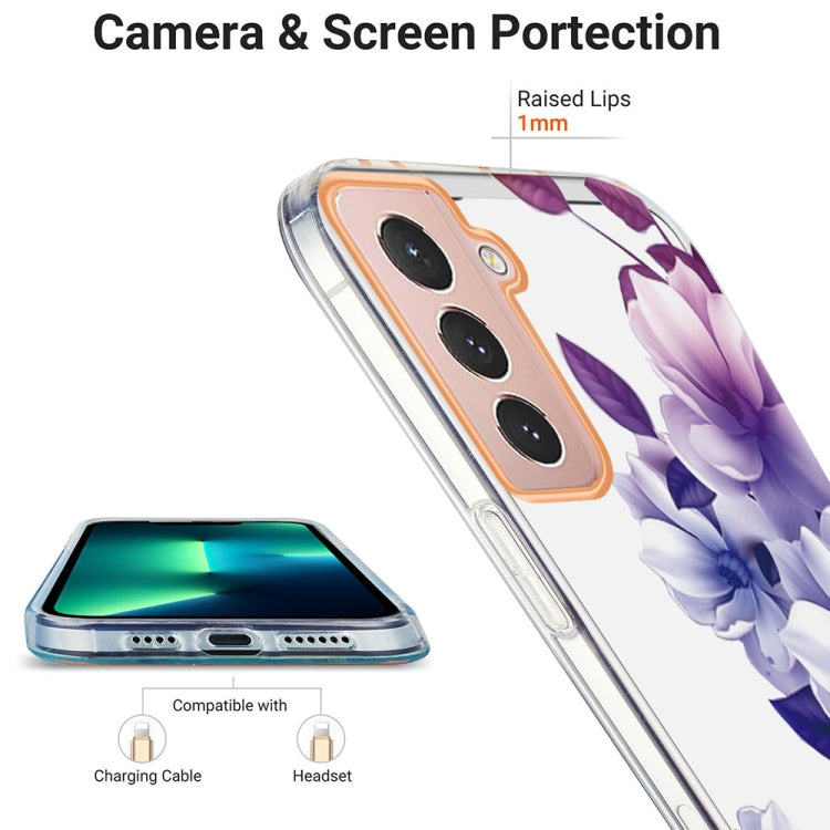 For Samsung Galaxy S21 5G Ring IMD Flowers TPU Phone Case